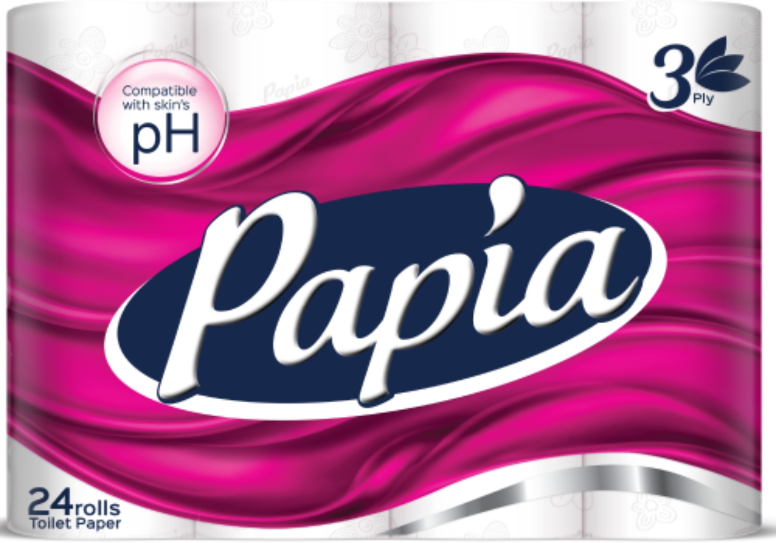Туалетная бумага Papia 3-х слойный 24 шт. (8690536010059) - Фото 1