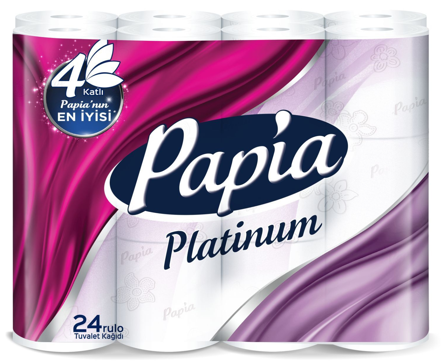 Туалетная бумага Papia 4-х слойный 24 шт. Platinum (8690536026371) - Фото 1