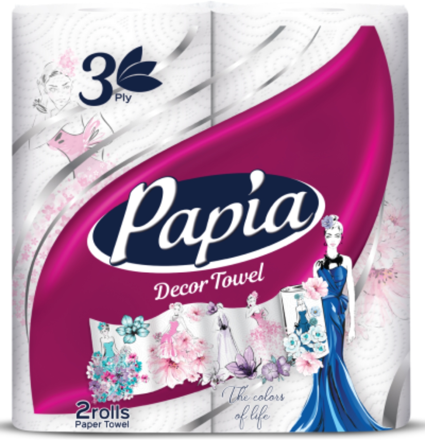 Салфетки бумажные Papia DECOR 3-х шаровые 2 шт. (8690536019021) - Фото 1