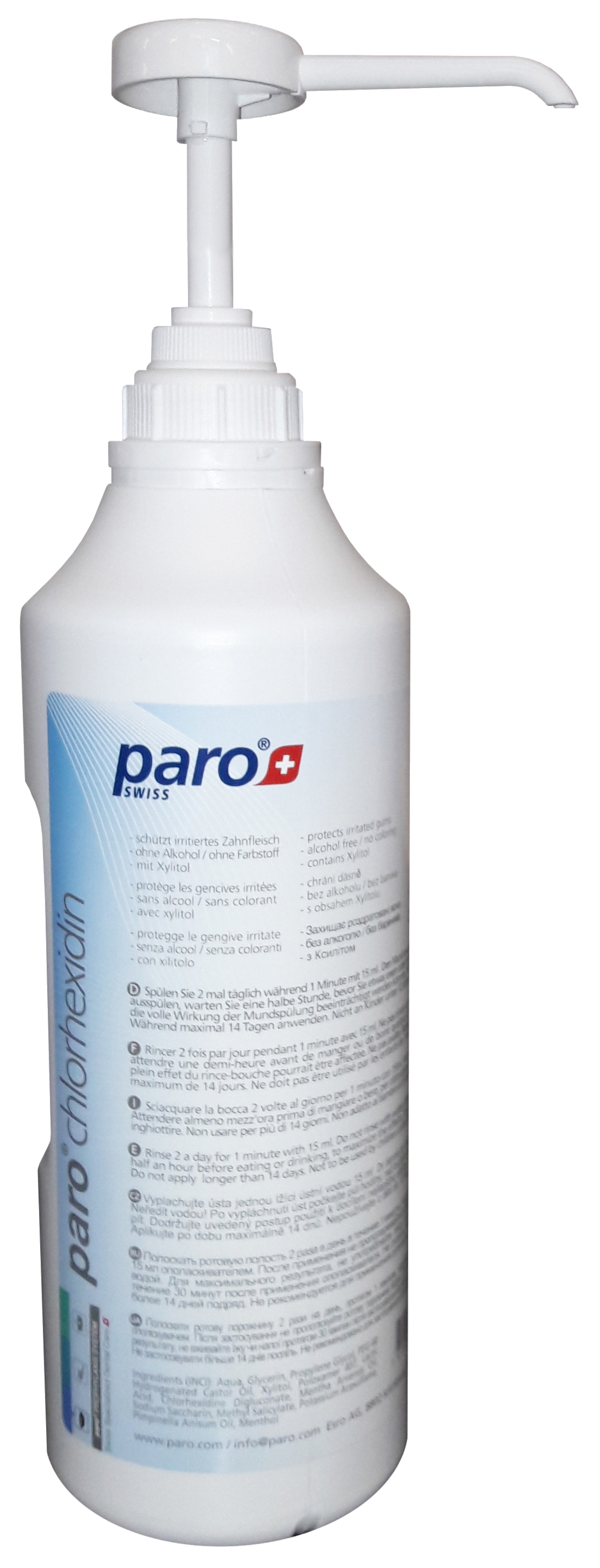 Ополаскиватель для полости рта Paro Swiss paro chlorhexidin 0,12%, 2000 мл + помпа (7.2693) - Фото 1