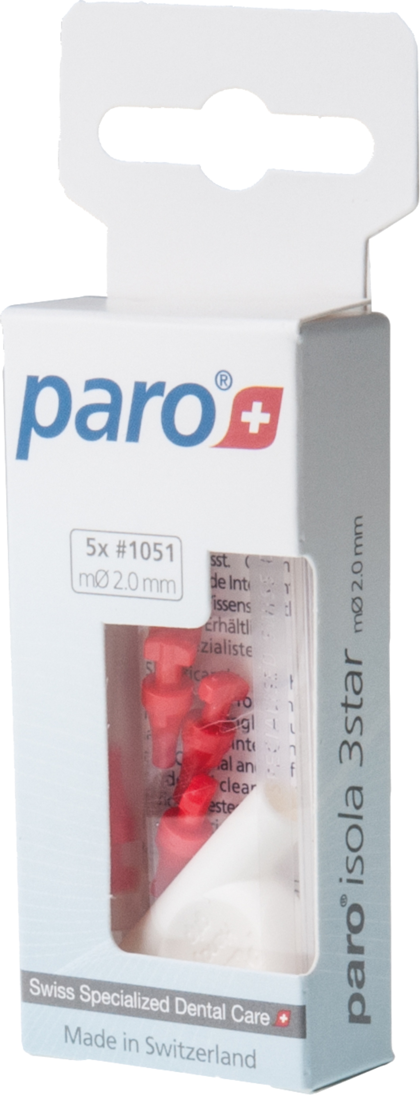 Ершик межзубный Paro Swiss paro isola 3star, xxx-тонкие, красные, треугольные, 2 мм, 5 шт (7.1051) - Фото 1