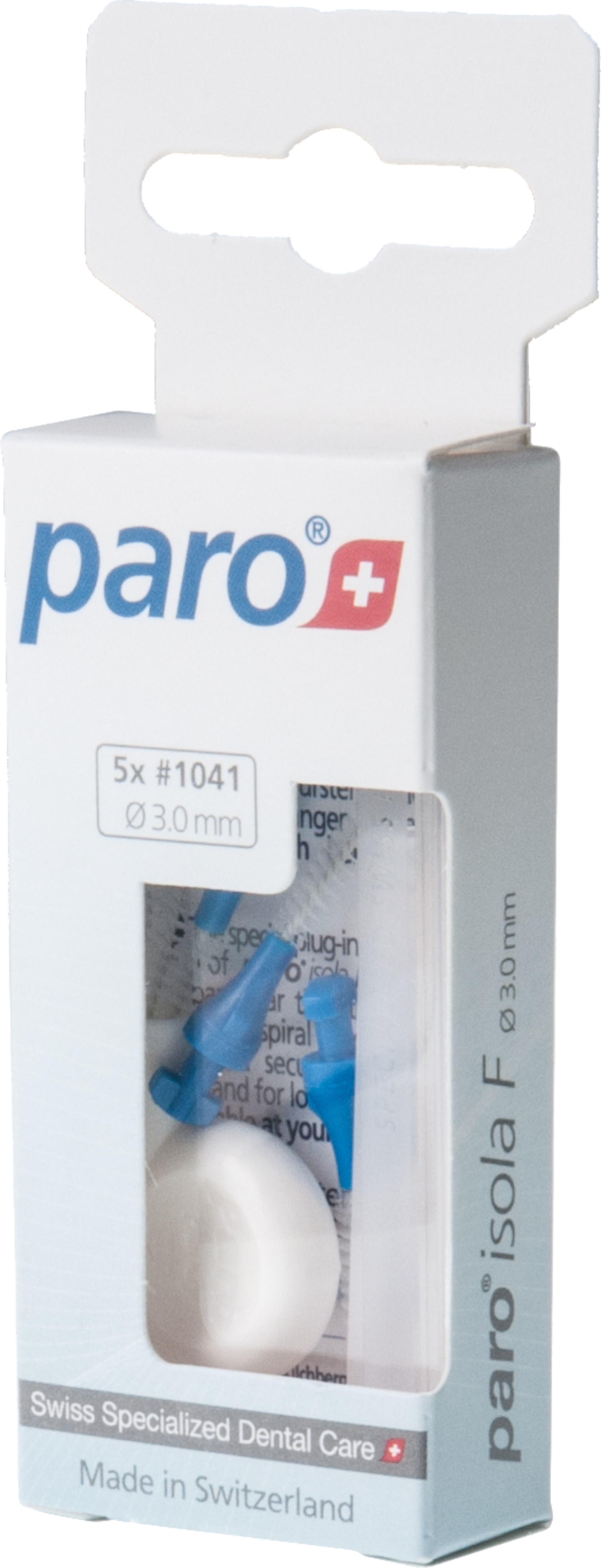 Межзубные щетки Paro Swiss paro isola f, x-тонкие, синие, цилиндр., 3 мм, 5 шт. (7.1041) - Фото 1