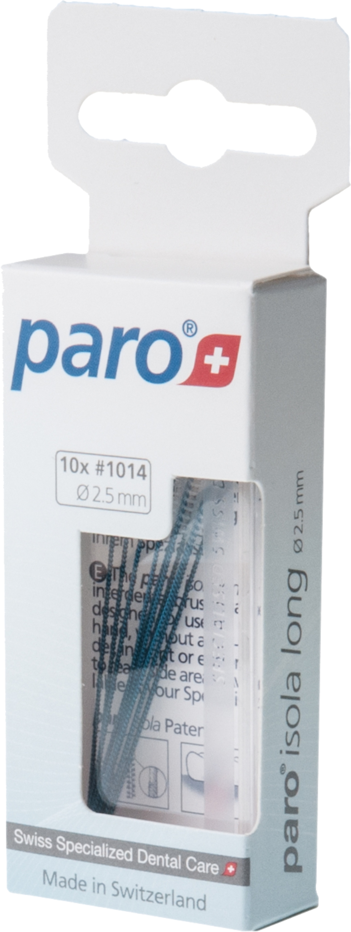 Межзубные щетки Paro Swiss Длинные paro isola long, хх-тонкие, синие, цилиндрические, 2.5 мм, 10 шт. (7.1014) - Фото 1
