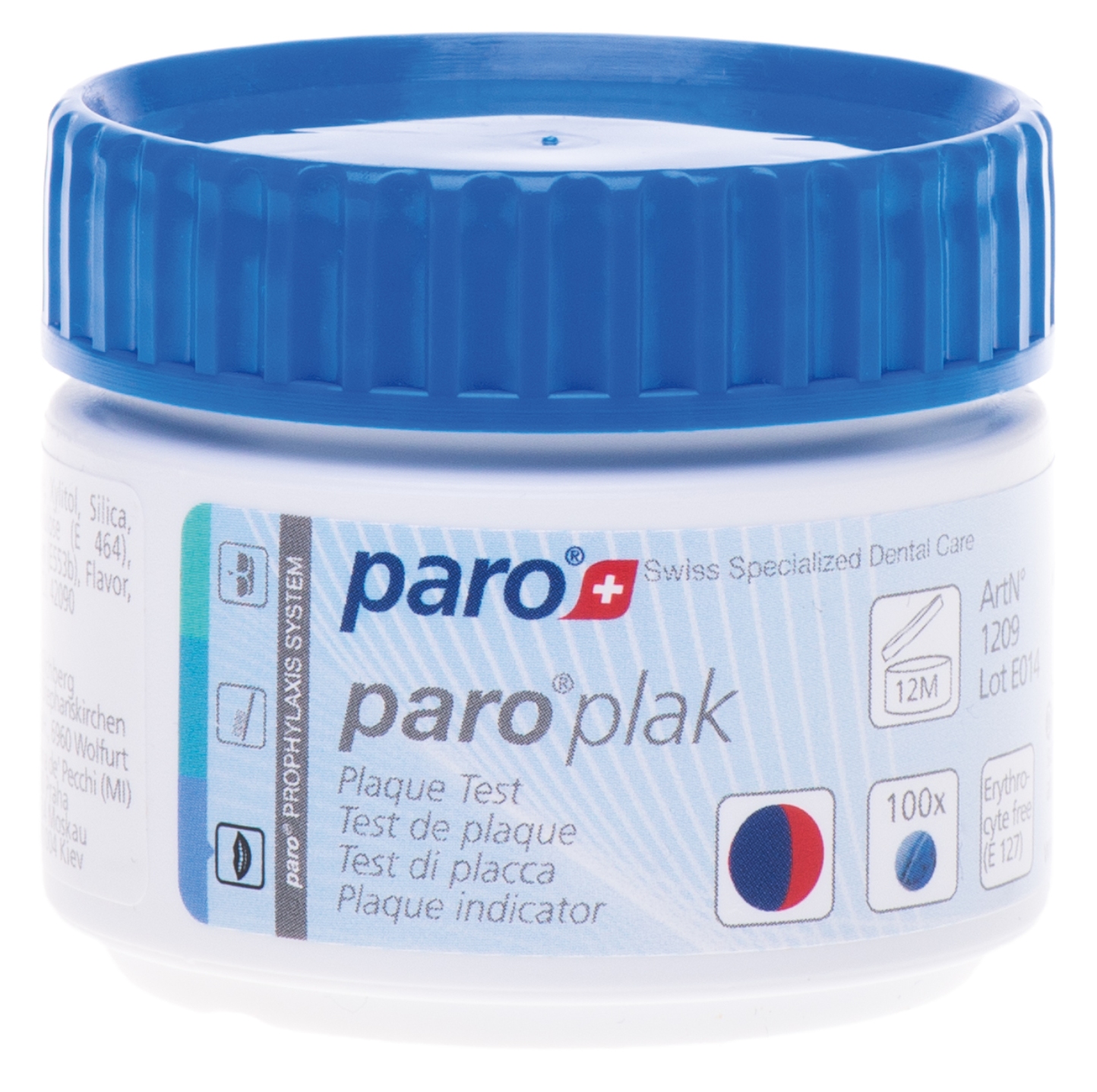 Индикатор зубного налета Paro Swiss Таблетки paro PLAK, 100 шт (7.1209) - Фото 1