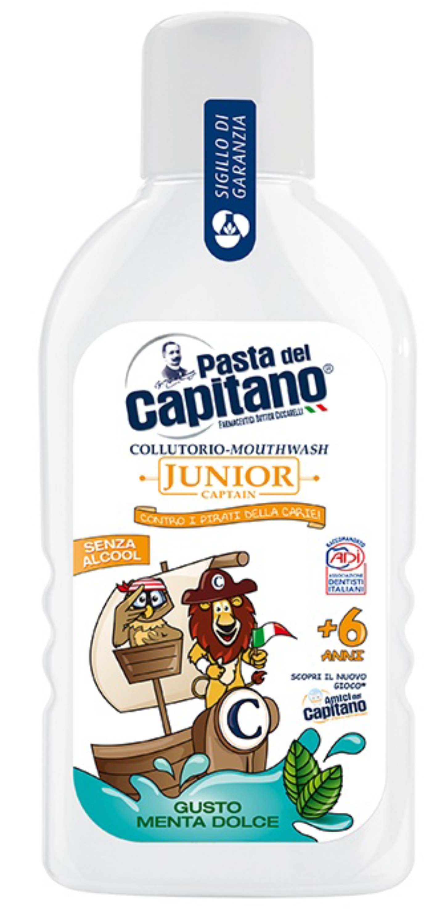 Ополаскиватель для полости рта Pasta Del Capitano Junior Menta 400 мл (PMJM400) - Фото 1