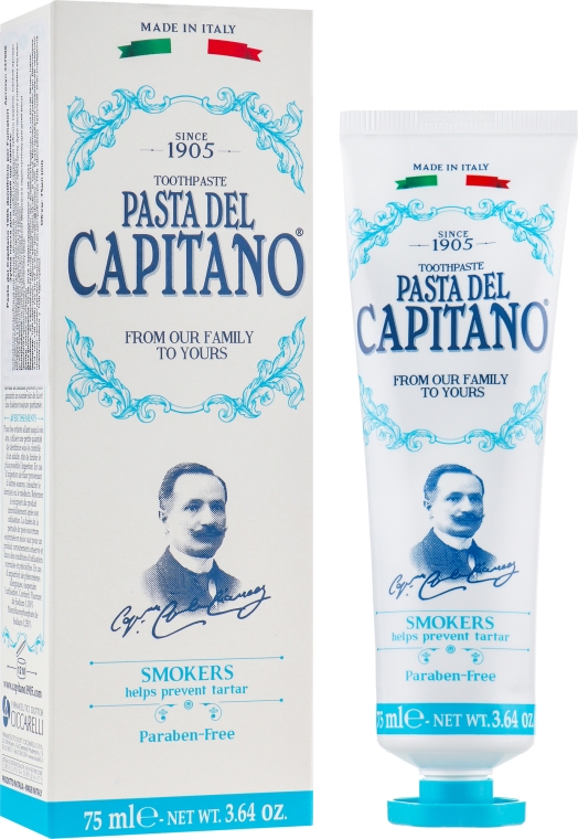 Зубная паста Pasta Del Capitano Smokers для курильщиков 75 мл (PTPSm75) - Фото 1