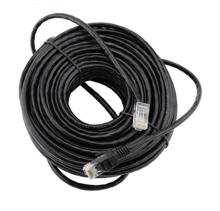 Кабель патч-корд Ritar RJ-45 Cat.5e CCA 30 m Black (PCR-CCA/30Bk) - Фото 1