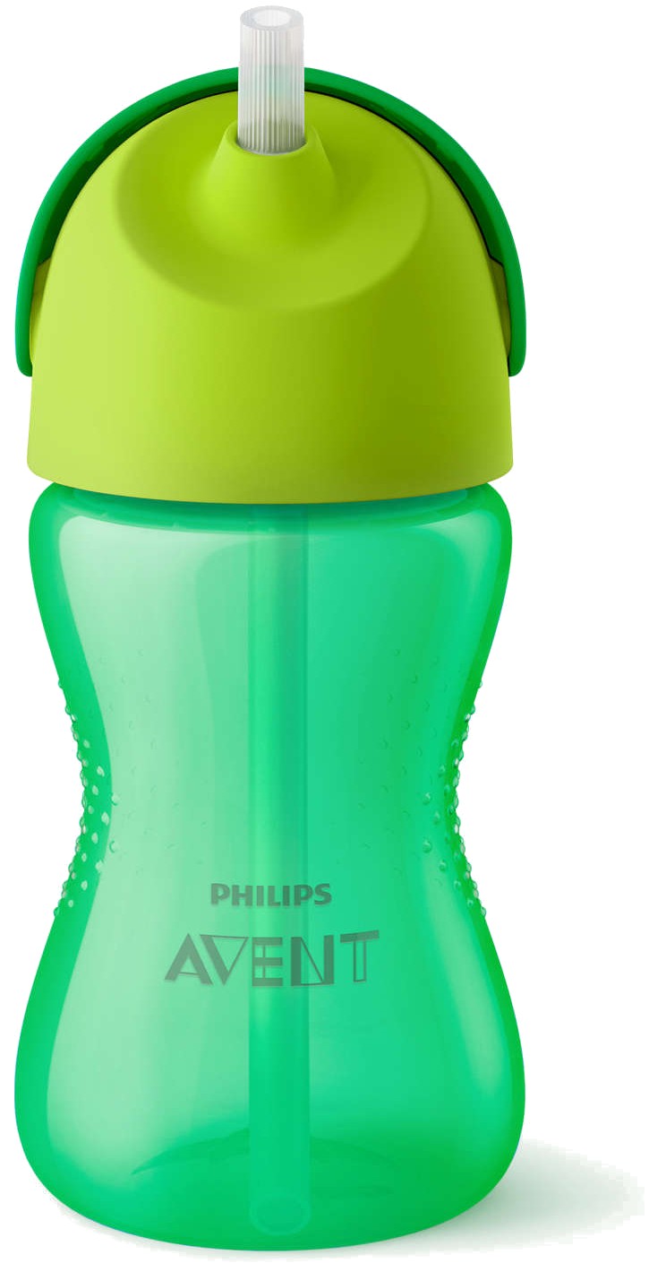 Поильник с трубочкой детский Philips 12 мес. 300 мл Зеленый (SCF798/01) - Фото 1