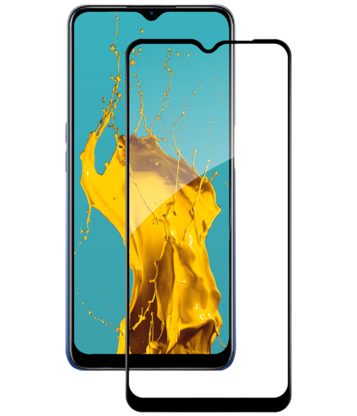 Защитное стекло для смартфона Piko Full Glue for Oppo A55 5G Black (1283126522123) - Фото 1