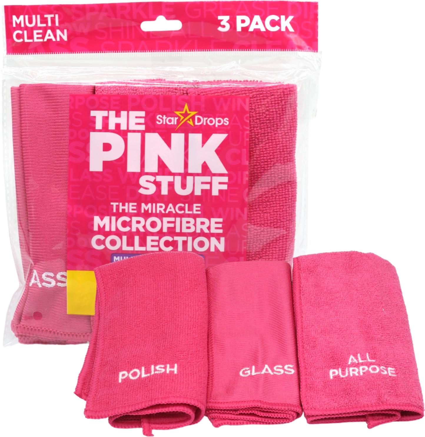 Салфетка бытовая PINK Stuff 30х30 см 3 шт. (PSUM3) - Фото 1