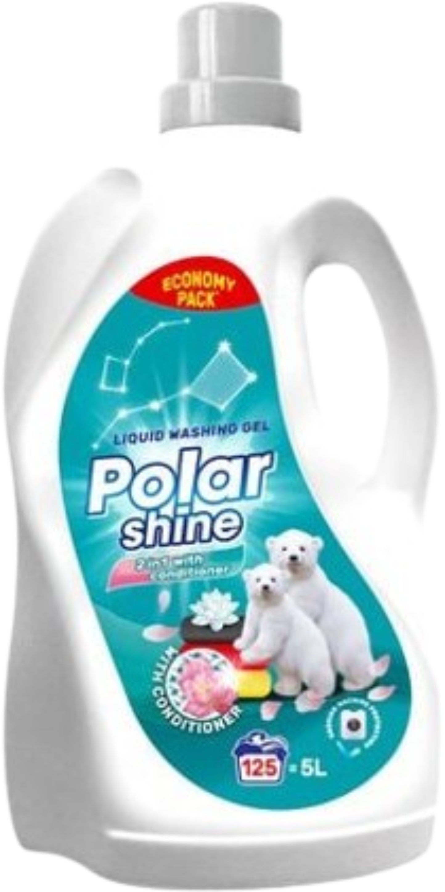 Гель для стирки Polar Shine 2 в 1 с эффектом конд. белья 5 л - Фото 1