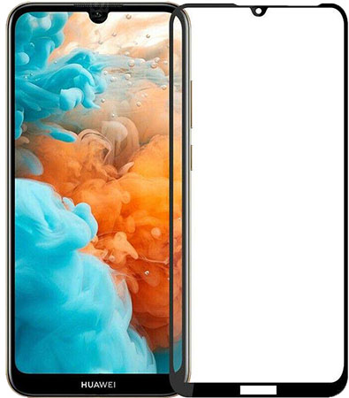 Защитное стекло для смартфона PowerPlant Full Screen for Huawei Y6p Black (GL609482) - Фото 1