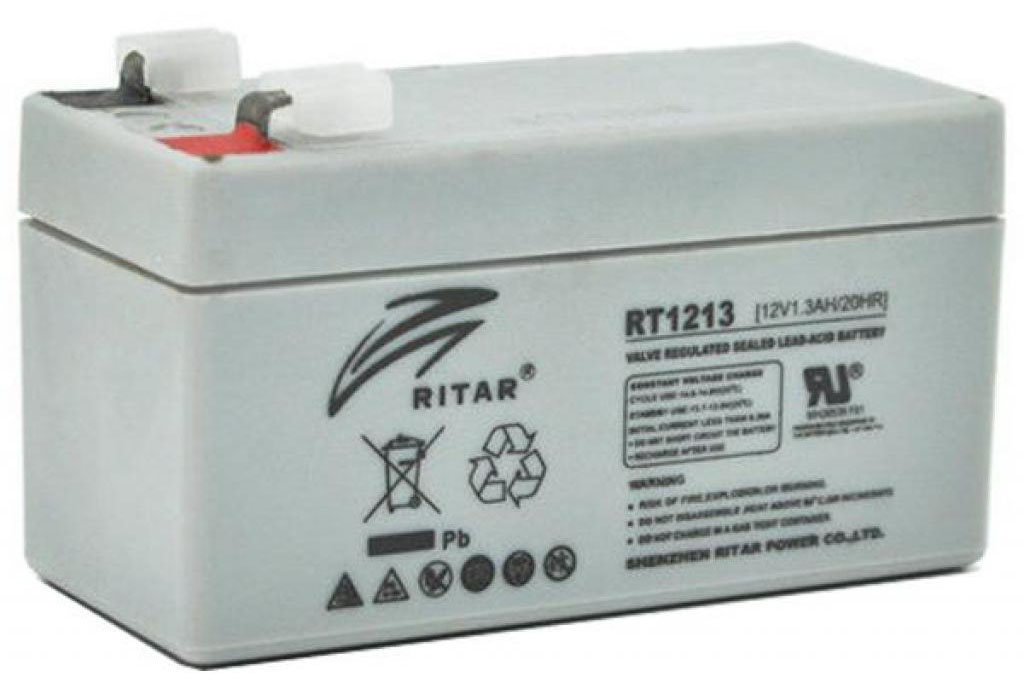 Аккумулятор для ИБП Ritar AGM RT1213 12V 1.3Ah - Фото 1