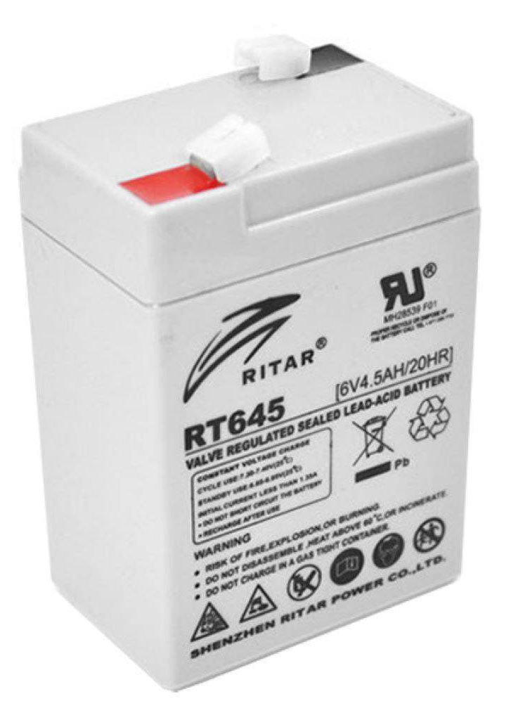 Аккумулятор для ИБП Ritar AGM RT645 6V 4.5Ah - Фото 1