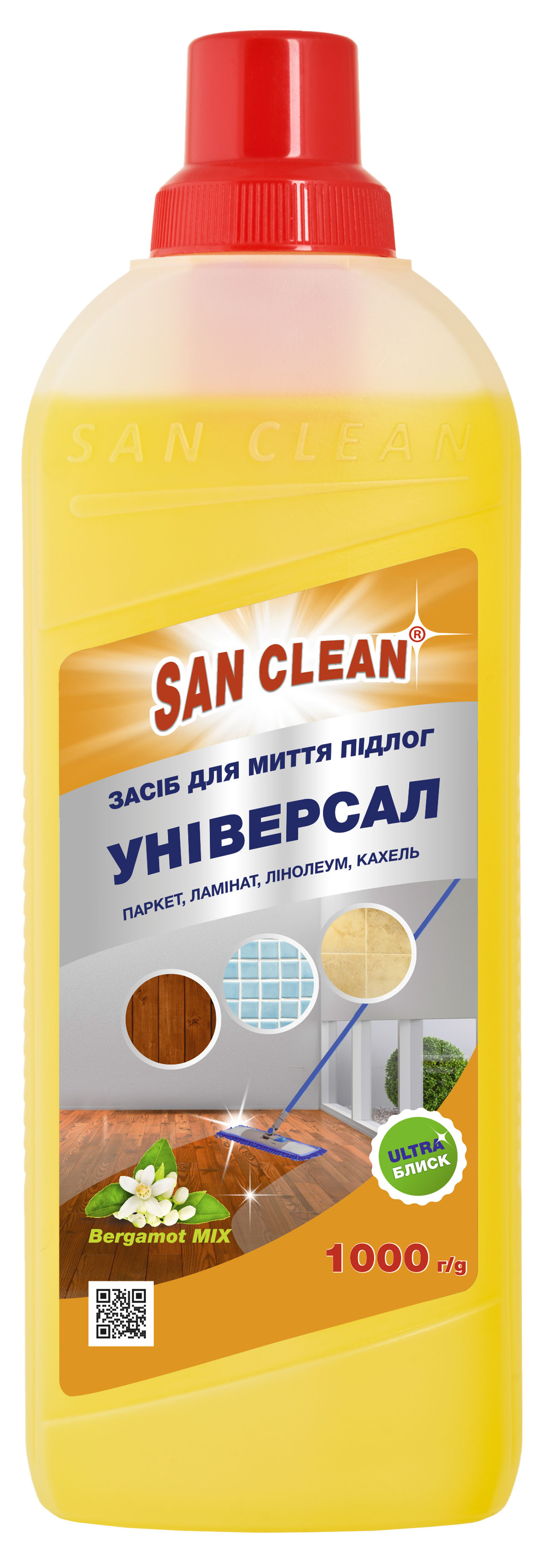 Чистящее средство универсальное San Clean для паркета и ламината1 л (4820003541661) - Фото 1