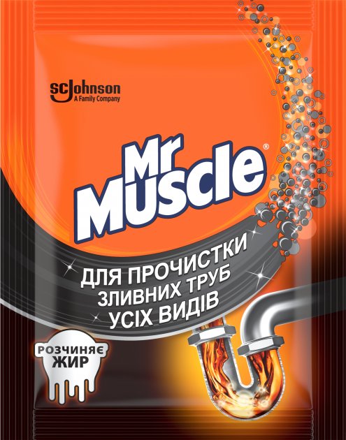 Чистящее средство универсальное SC Johnson Mr. Muscle гранулы для прочистки труб 70 г (4823002000177) - Фото 1