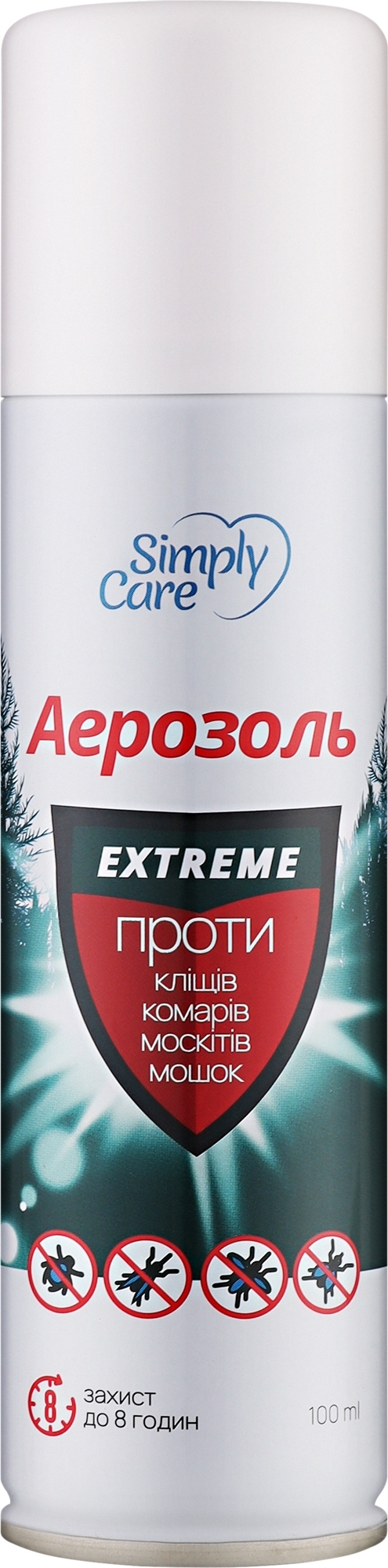 Аэрозоль от насекомых Simply Care 100 мл (4820214191860) - Фото 1