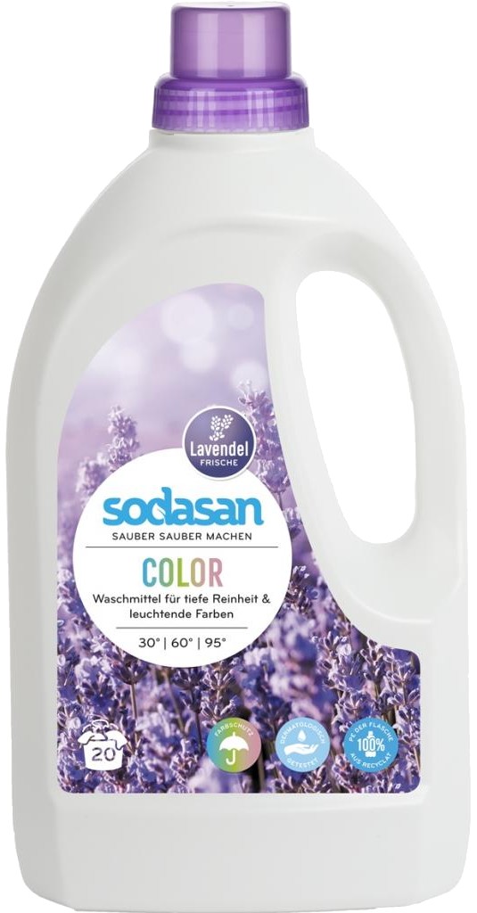 Гель для стирки Sodasan Color Lavender 1.5 л (4019886015097) - Фото 1