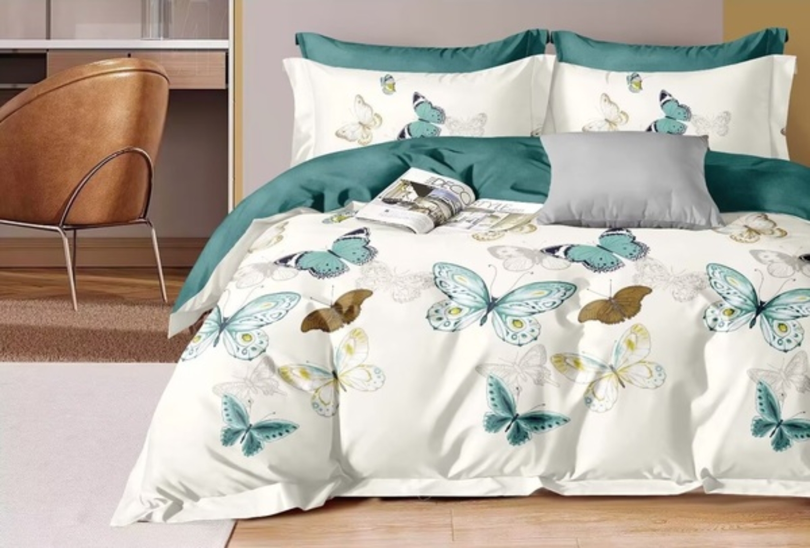 Комплект постельного белья SOHO Lounge 200х230 Butterfly Aqua (A130137) - Фото 1