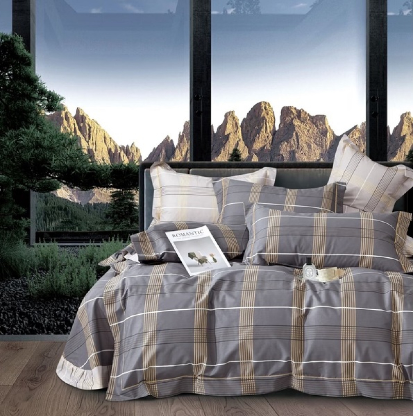 Комплект постельного белья SOHO Studio 200х230 Square Beige (A130046) - Фото 1