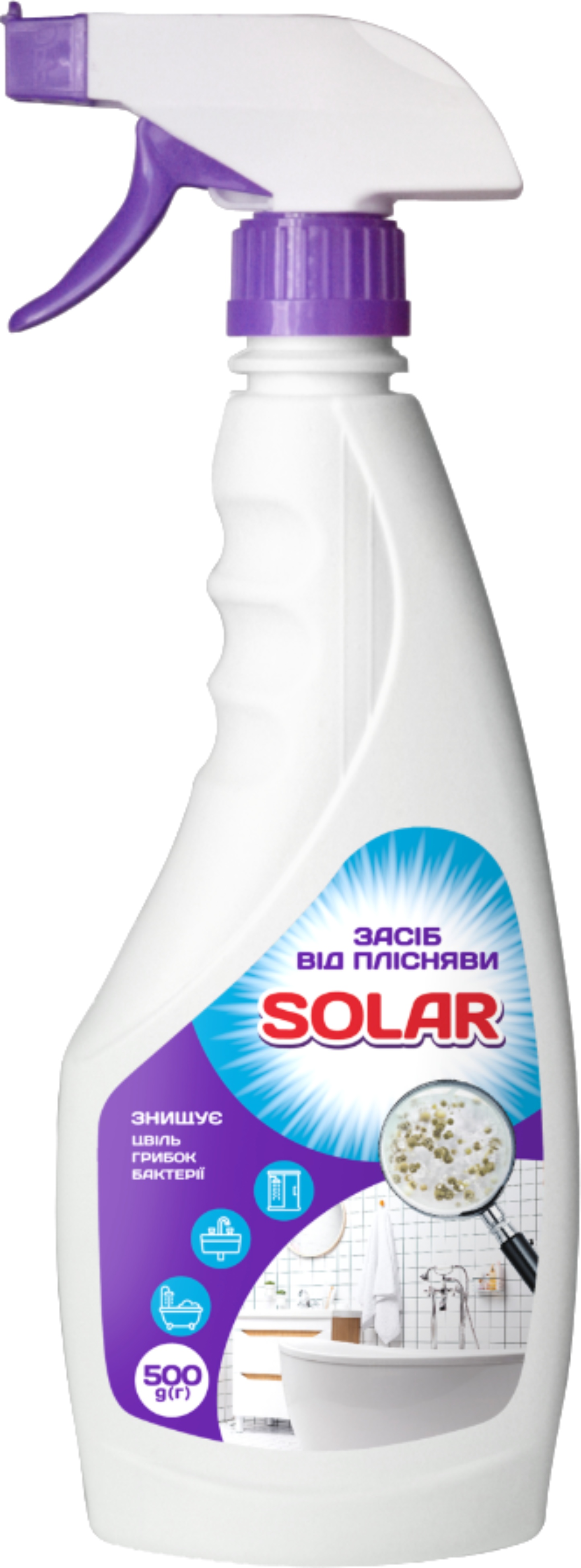 Средство для мытья в ванной комнате Solar 500 гр (4820269930124) - Фото 1