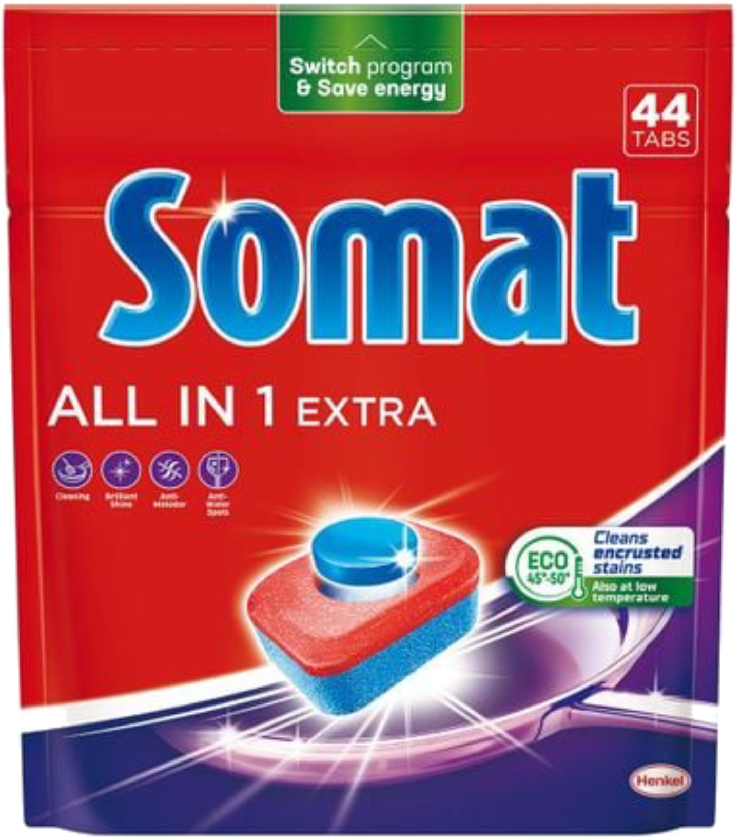 Таблетка для посудомоечной машины Somat All in 1 Extra 44 шт - Фото 1