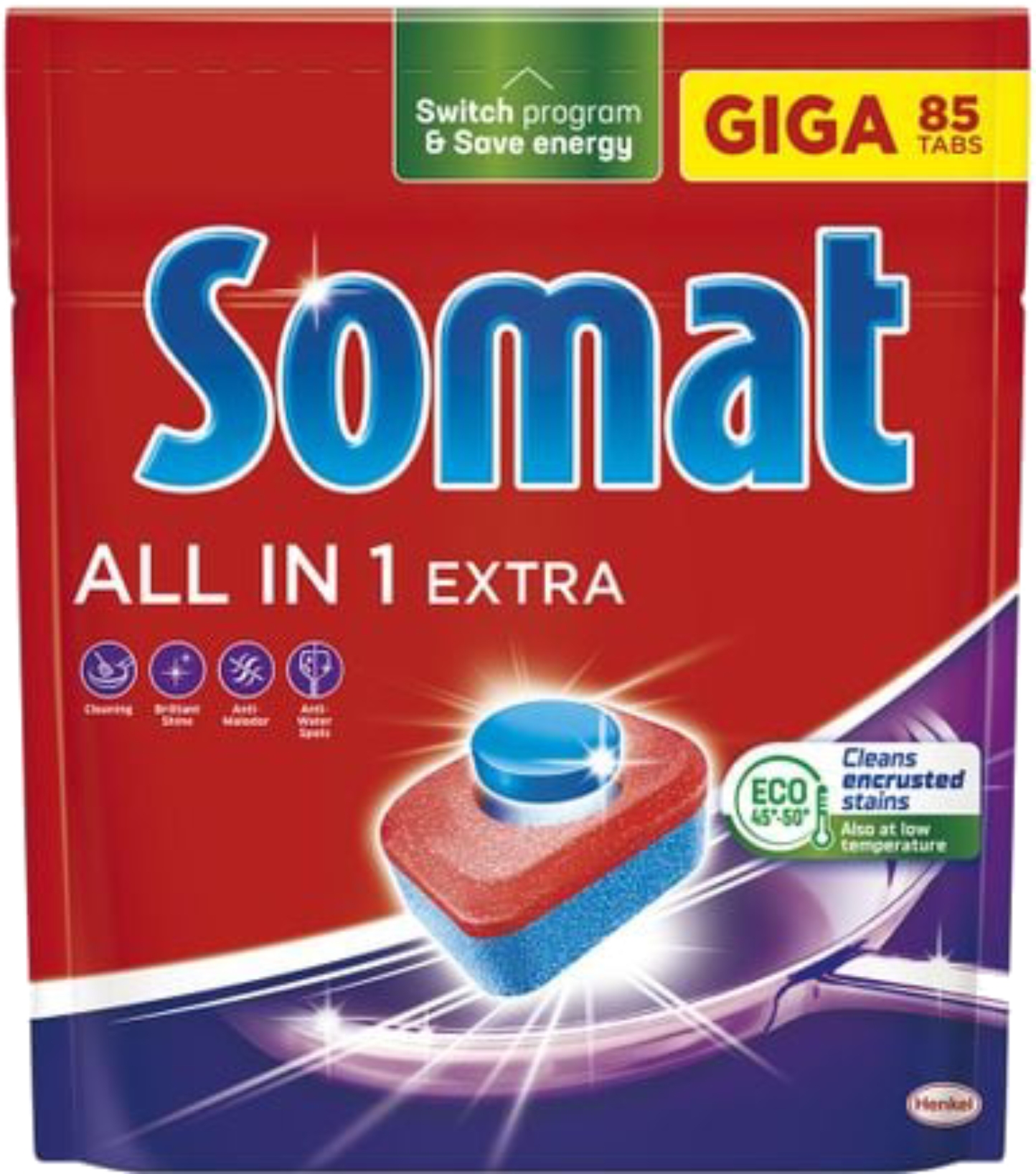 Таблетка для посудомоечной машины Somat All in 1 Extra 85 шт - Фото 1