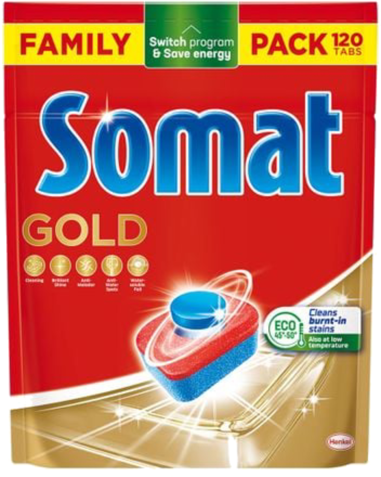 Таблетка для посудомоечной машины Somat Gold 120 шт - Фото 1