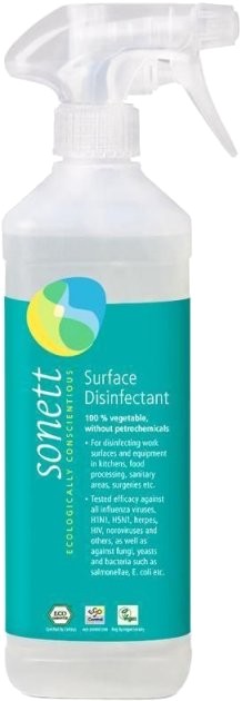 Спрей для дезинфекции поверхности Sonett Органический 0,5 л - Фото 1