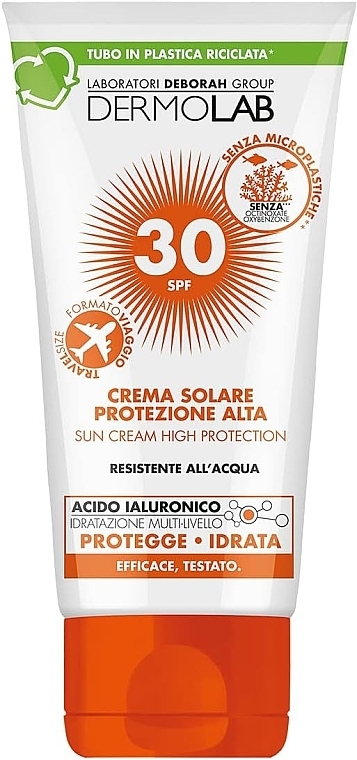 Засіб для засмаги DERMOLAB крем для обличчя та тіла SPF 30 200 мл (8009518491739) - Фото 1