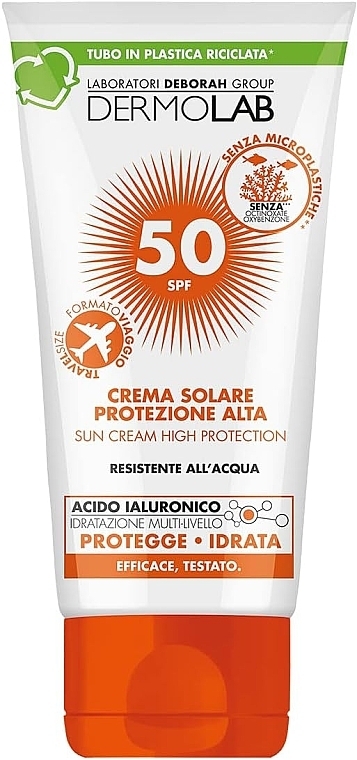 Засіб для засмаги DERMOLAB крем для обличчя та тіла SPF 50 200 мл (8009518491753) - Фото 1