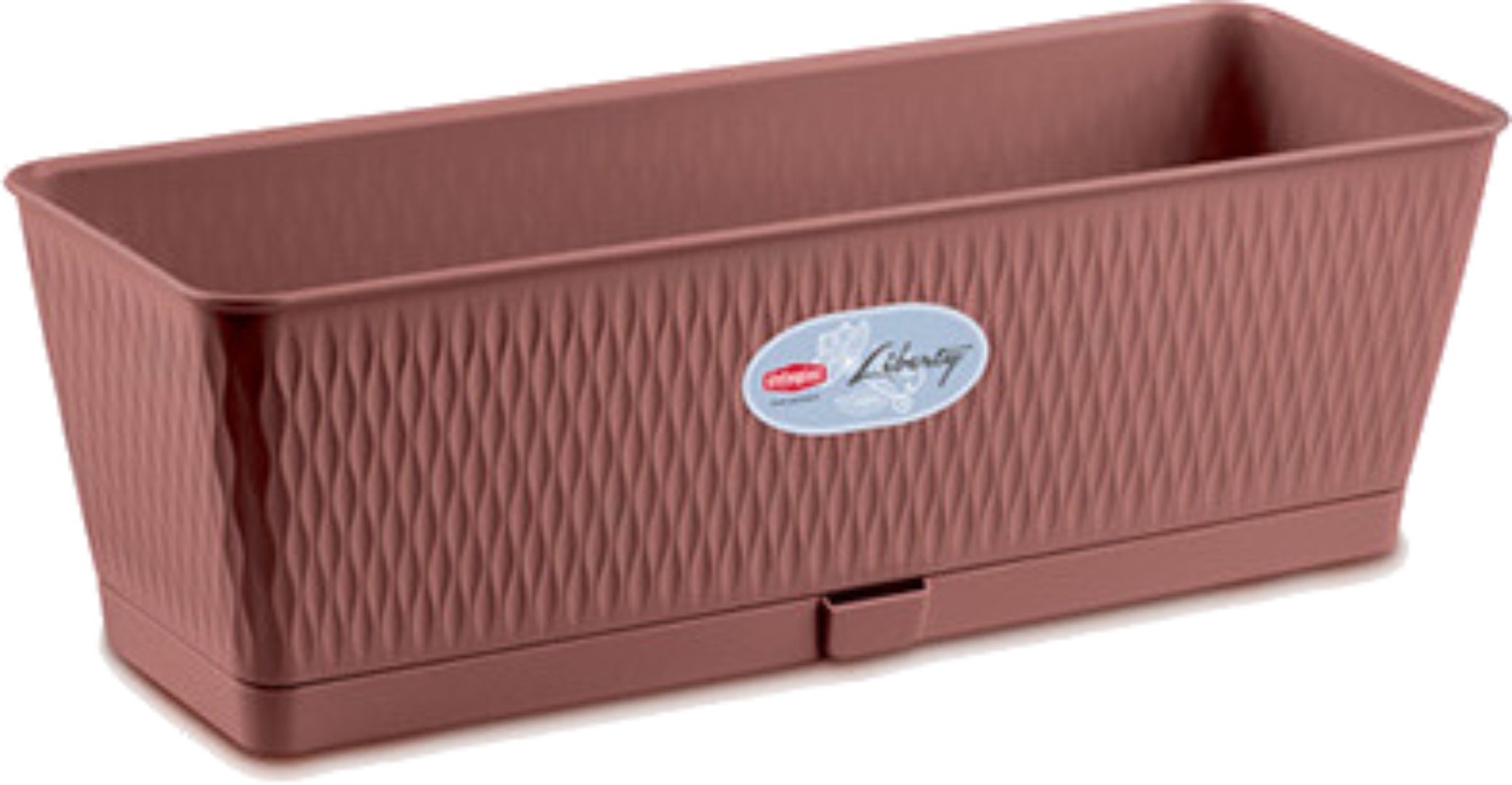 Вазон Stefanplast Liberty рож.коричневий 50х18х16 см 87569 - Фото 1