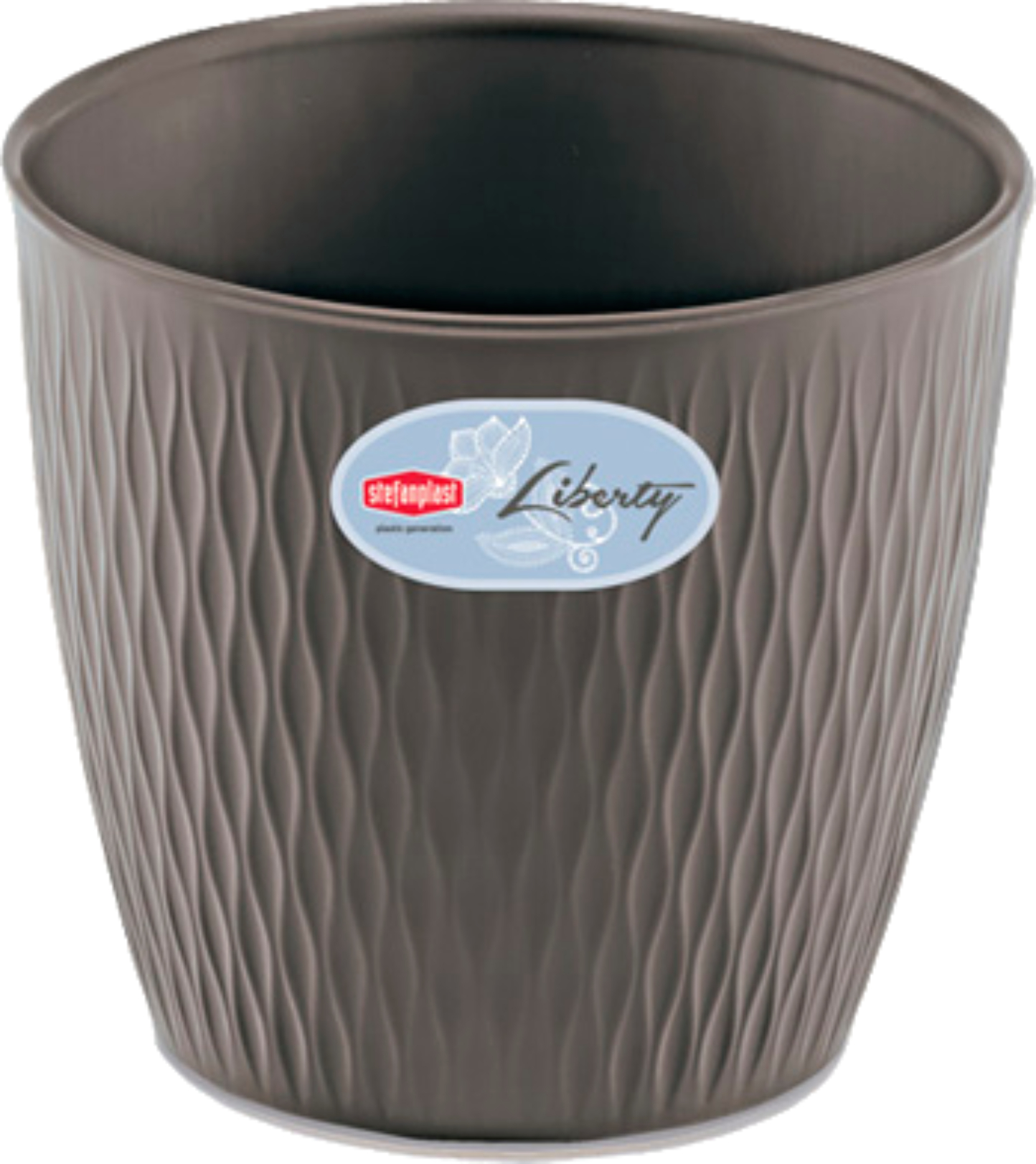 Вазон Stefanplast LIBERTY серый 20х19 см 87201 - Фото 1