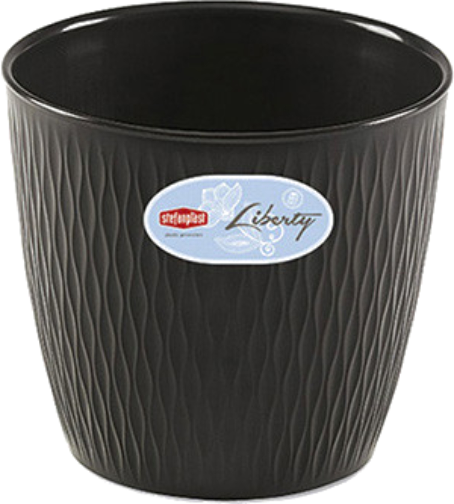 Вазон Stefanplast LIBERTY графит 20х19 см 87202 - Фото 1