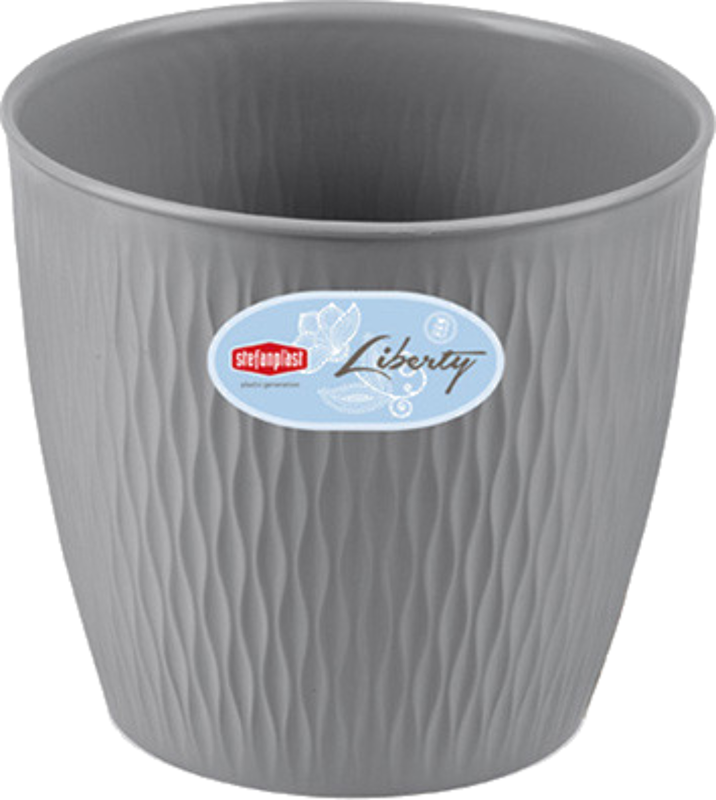 Вазон Stefanplast Liberty серый 30 см 87324 - Фото 1