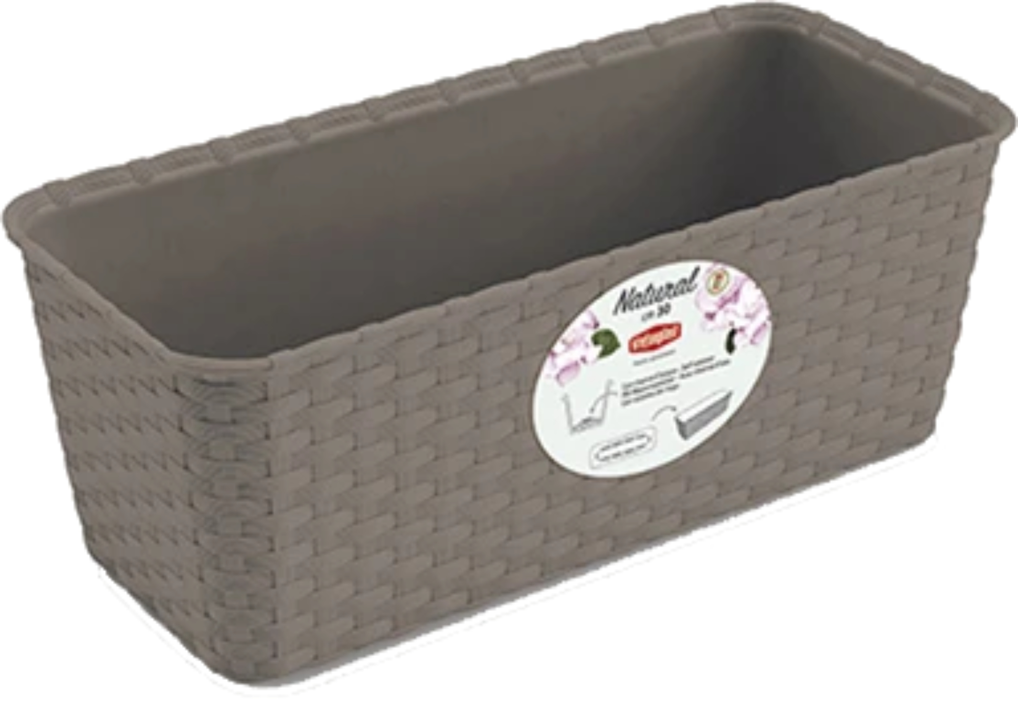 Вазон Stefanplast NATURAL 30х13х11 см 73602 - Фото 1