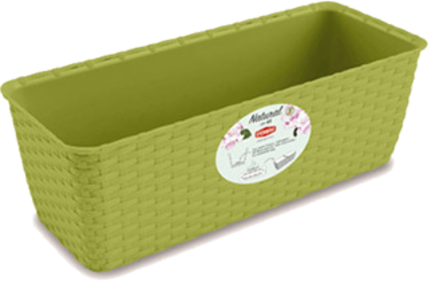Вазон Stefanplast NATURAL 40х16х13 см 73742 - Фото 1