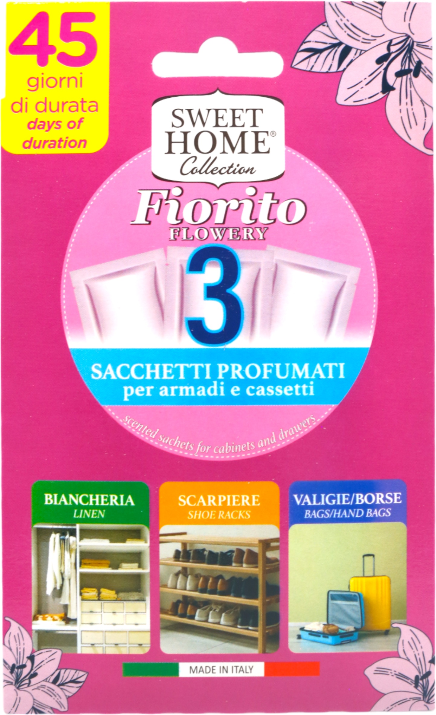 Ароматическое саше Sweet Home ЦВЕТНЫЙ 3 шт. (SHCFPF3) - Фото 1