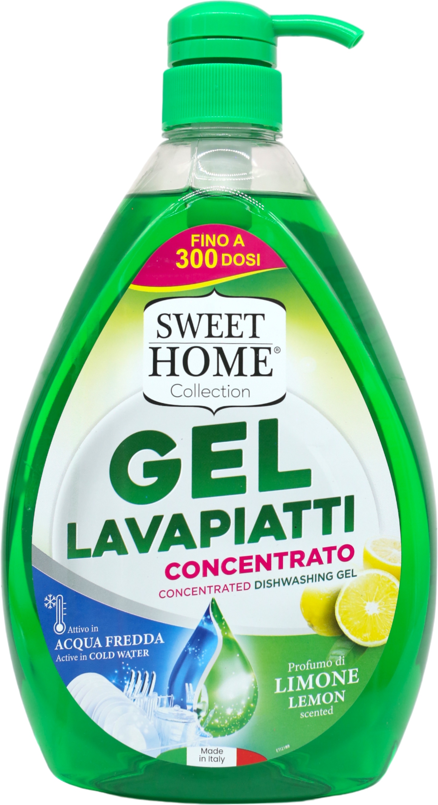 Средство для ручного мытья посуды Sweet Home Lemon 1 л (SHDWDL1000) - Фото 1
