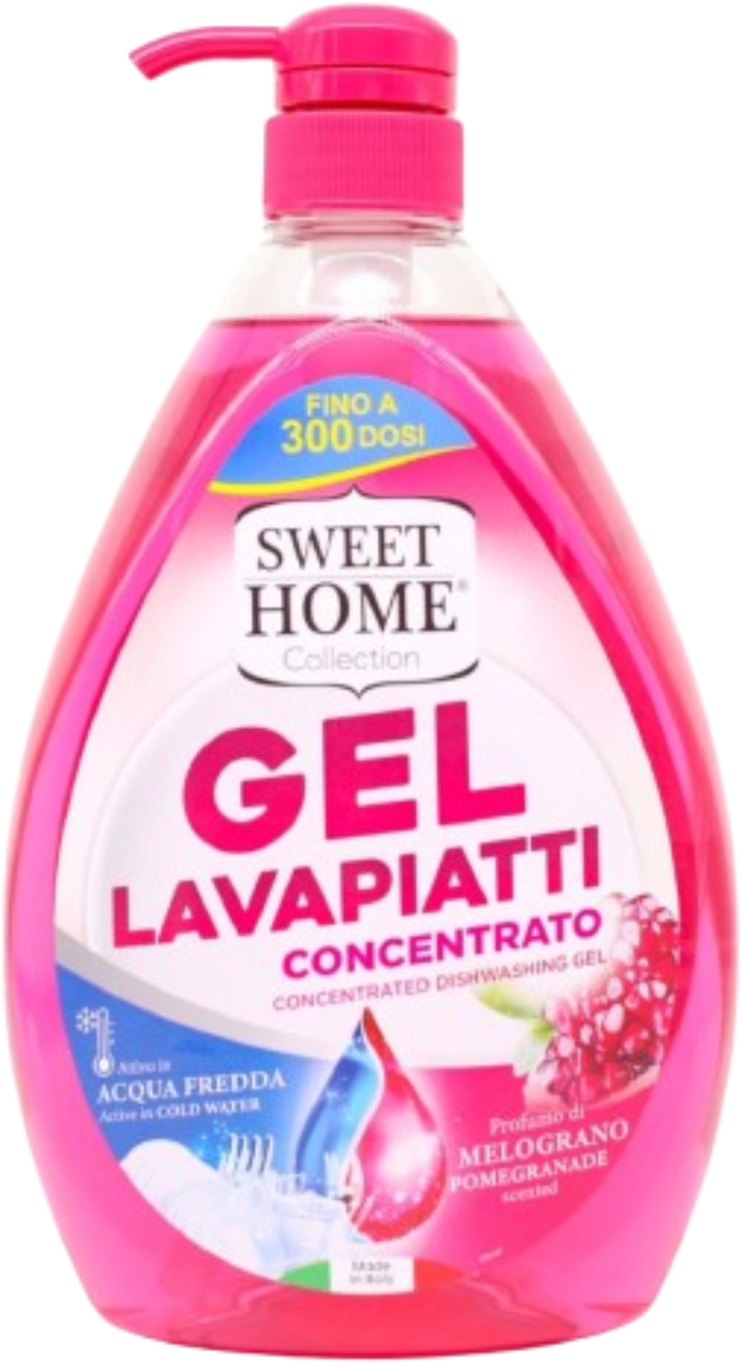 Средство для ручного мытья посуды Sweet Home Pomegranate 1 л (SHDWDP1000) - Фото 1