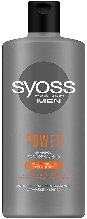 Шампунь мужской SYOSS Men Power с Кофеином для нормальных волос 440 мл (9000101277395) - Фото 1