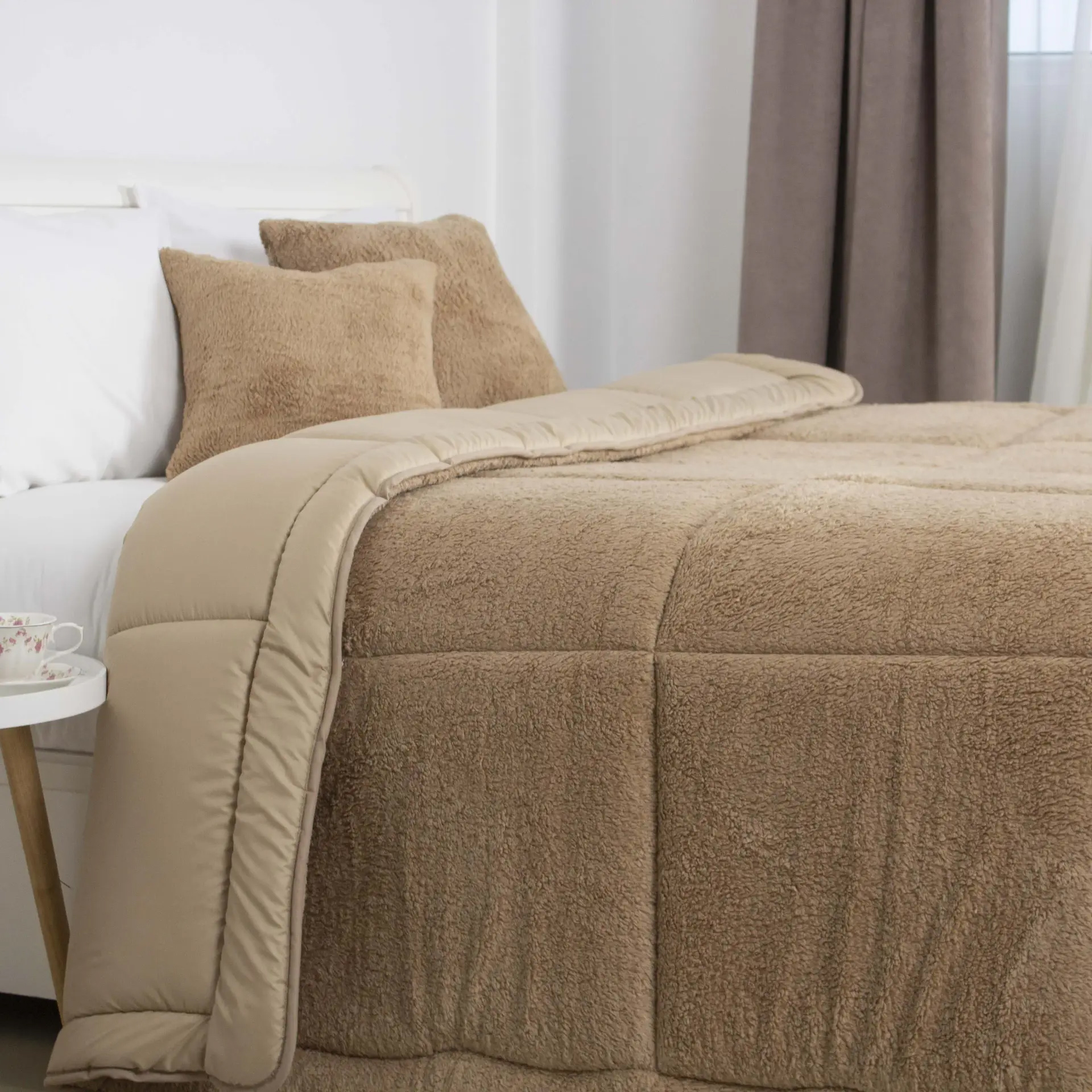 Одеяло зимнее полуторное ТЕП TEDDY 150х210 см Золотой беж (1-05207_35052) - Фото 1