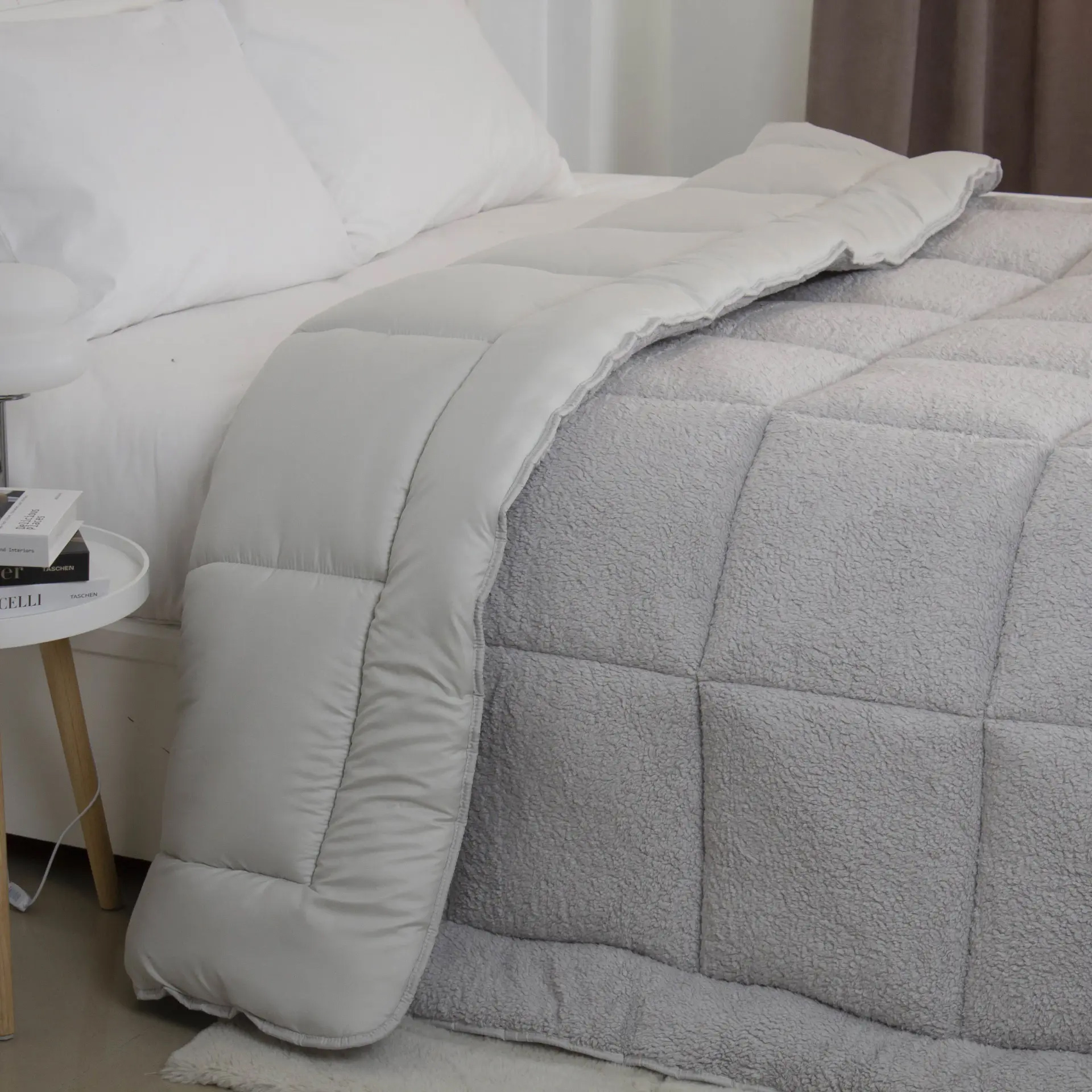 Ковдра демісезонна двоспальна ТЕП TEDDY 180х210 см Світло-сірий (1-05208_35050) - Фото 1