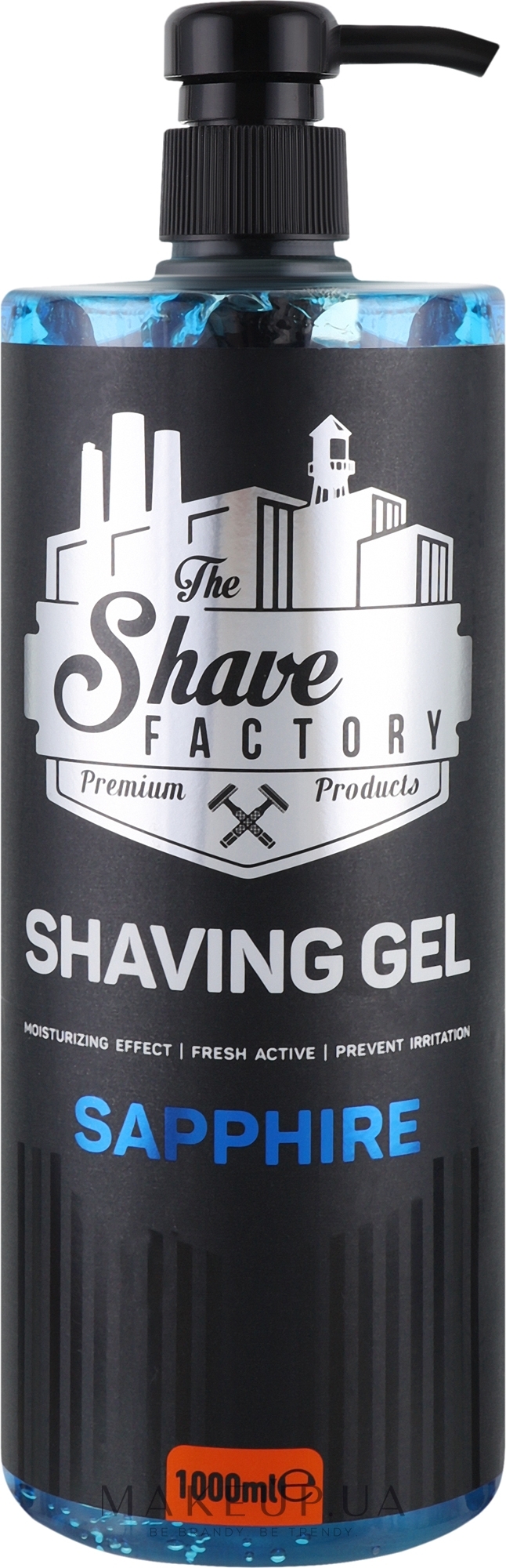 Гель для бритья The Shave Factory Shaving Gel 1000 мл Sapphire (840302411605) - Фото 1