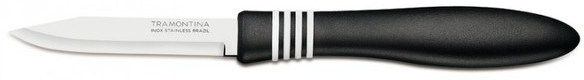 Набор ножей Tramontina Cor & Cor для овощей 76 мм 2 шт Black (23461/203) - Фото 1