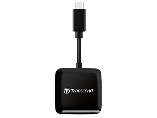 Кардридер Transcend USB 3.2 Gen 1 Type-C SD/microSD Black (TS-RDC3) - Фото 1