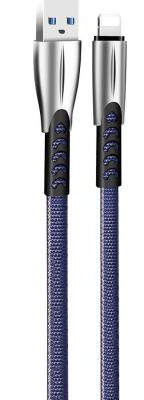 Кабель синхронизации данных Colorway USB 2.0 AM to Lightning 1.0m Zinc Alloy Blue (CW-CBUL010-BL) - Фото 1