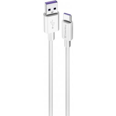 Кабель синхронизации данных Colorway USB 2.0 AM to Type-C 1.0m 5A White (CW-CBUC019-WH) - Фото 1