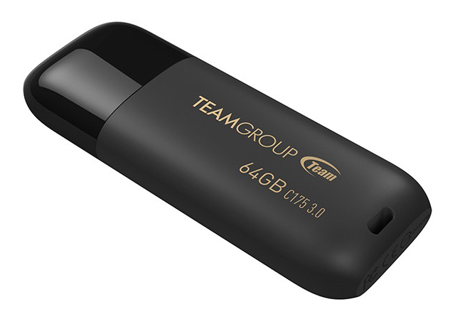 Флеш USB Team C175 64GB USB 3.1 Pearl Black (TC175364GB01) - Фото 1