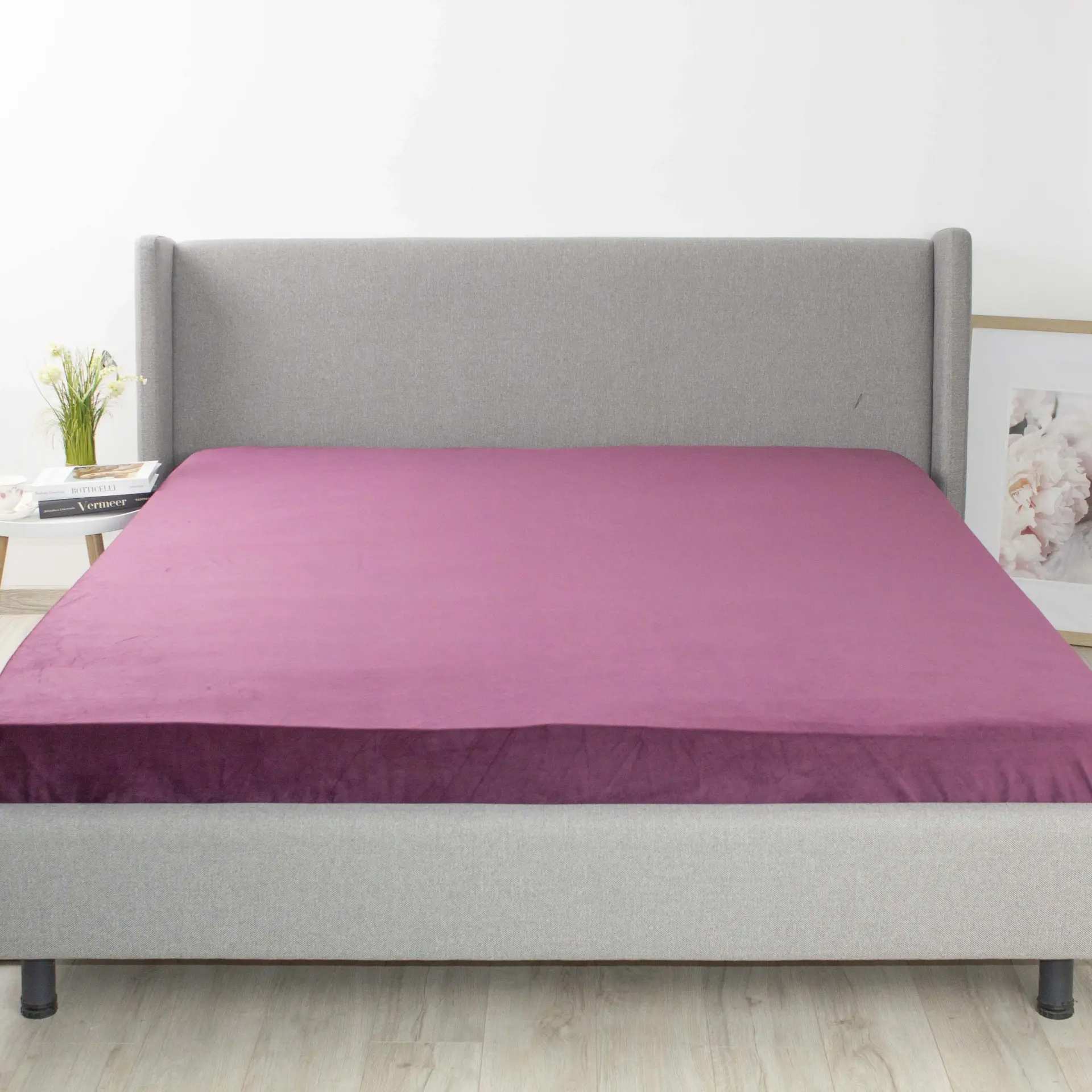 Простирадло двоспальне ТЕП VELOUR 180х200 см Бордовий (2-04824_35034) - Фото 1